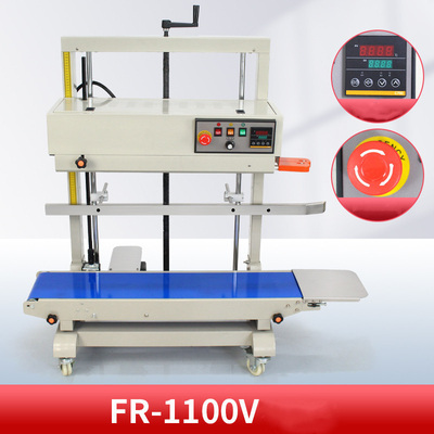 Ηλεκτρικός FR-1100V αυτόματος κατακόρυφος συνεχής σφραγιστής ταινίας για πλαστική ταινία μεγάλης τσάντας