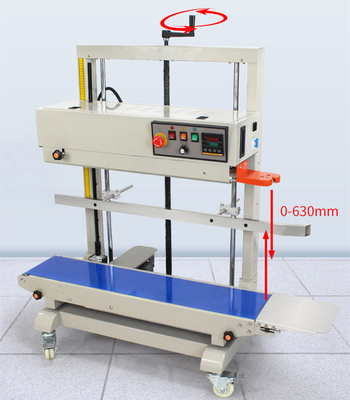 1243*580*1228mm FR-1100V Ψηλή συνεχής συσκευή σφράγισης ταινιών για πλαστικές σακούλες τροφίμων