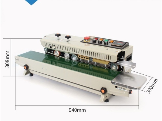 110V/220V 50-60HZ Πλαστική σακούλα με στερεό μελάνι συνεχής σφραγιστής ταινίας για εύκολη διαδικασία σφραγίσματος