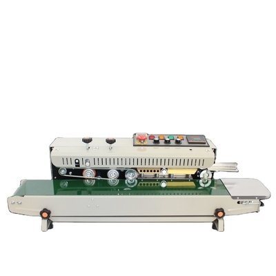 Ταχύτητα σφράγισης 0-12m/min 29kg FR-990 Πιο δημοφιλής θερμική σφραγιστική μηχανή για συσκευασία τροφίμων