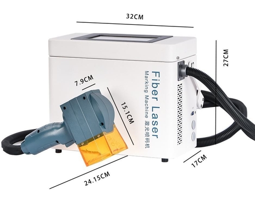 MAX Δύναμη ≤ 300W Φορητός λαζερικός χαράκτης ινών για λύσεις σήμανσης ημερομηνίας και λογότυπου
