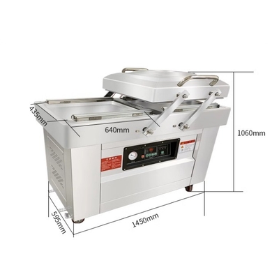 140 KG DZ600/2SB Αυτοματοποιημένη συσκευασία τροφίμων με διπλό θάλαμο