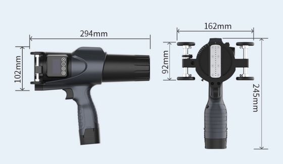 30-60mm Μεγάλο χαρακτήρα Μεταφορτωτό Καρτόνι Χειροκίνητο Πυροβόλο Inkjet με Τυποποιητή TIJ