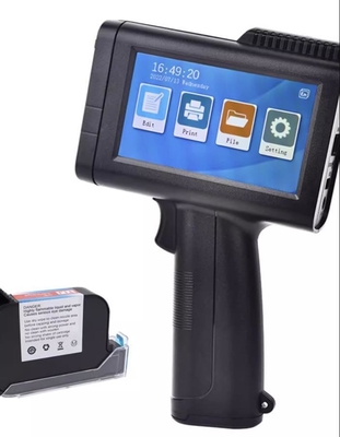 Μίνι QR ημερομηνία λογότυπο χειροκίνητο εκτυπωτή όπλο για μπουκάλι γυαλί πλαστικό ξύλο μετάλλιο στα αγγλικά