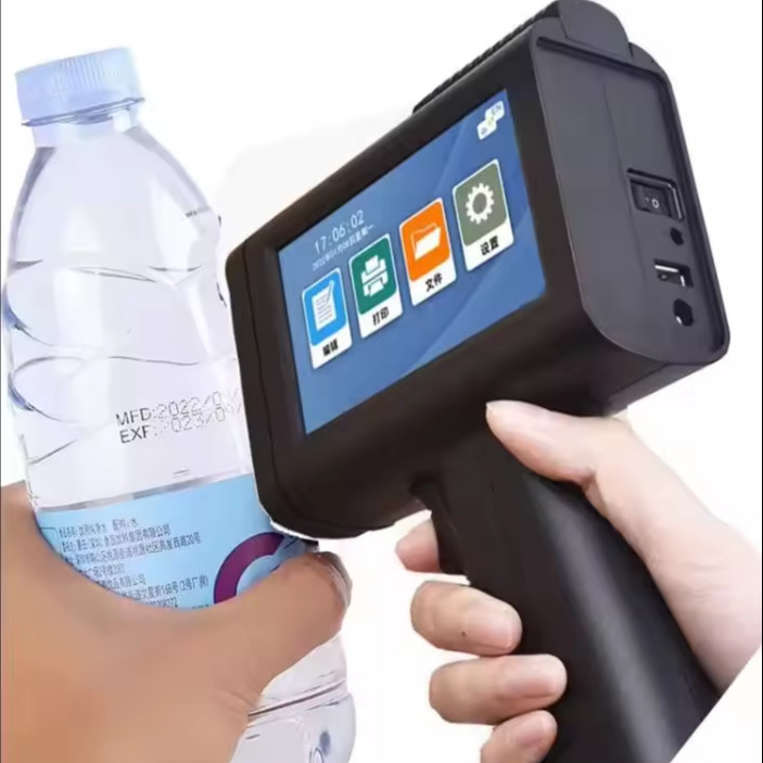 Μίνι QR ημερομηνία λογότυπο χειροκίνητο εκτυπωτή όπλο για μπουκάλι γυαλί πλαστικό ξύλο μετάλλιο στα αγγλικά
